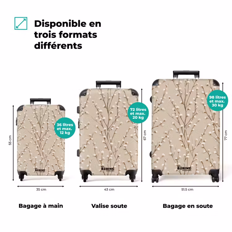 Valise - Coton - Naturel - Taupe — 1