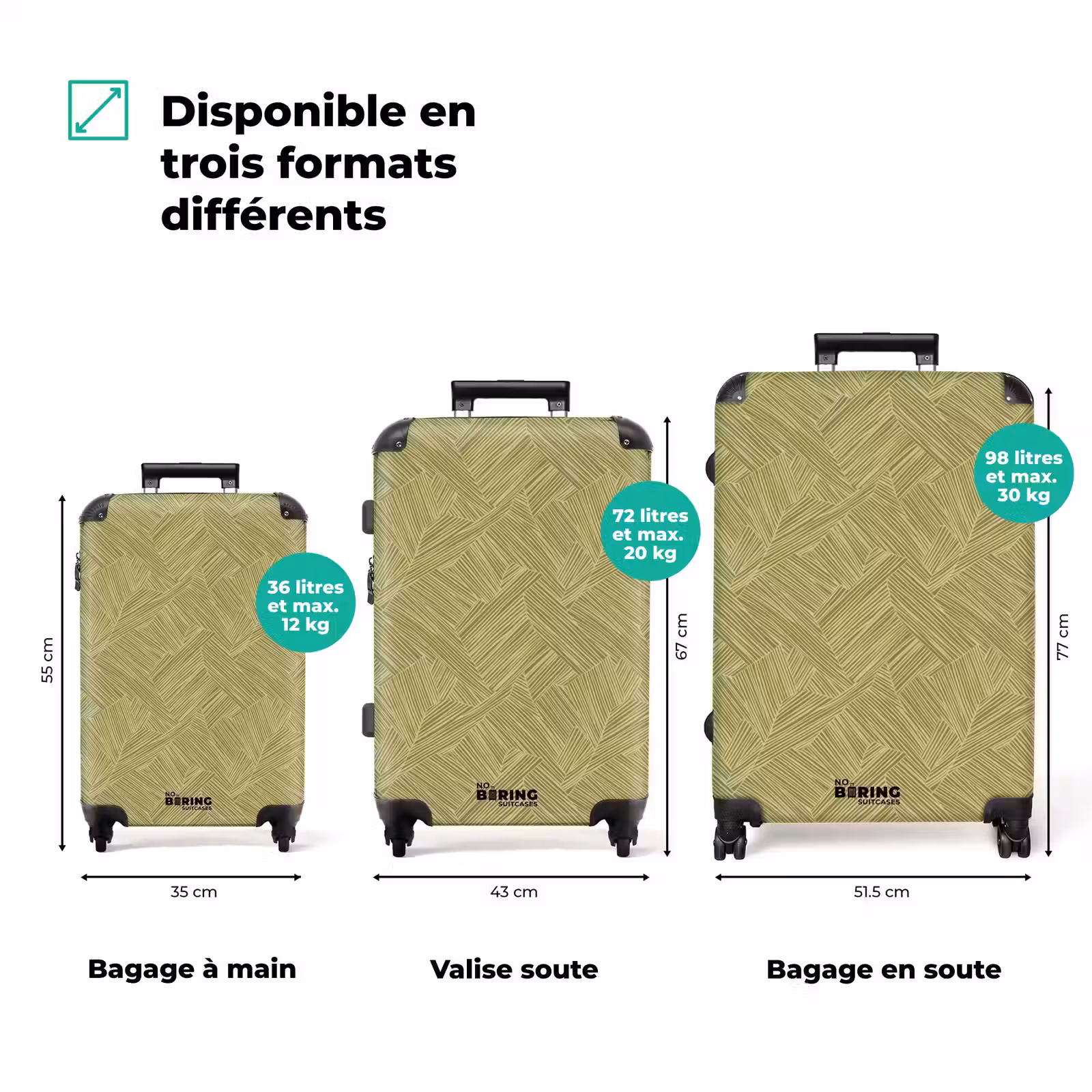 Valise - Abstrait - Moderne - Vert — 1