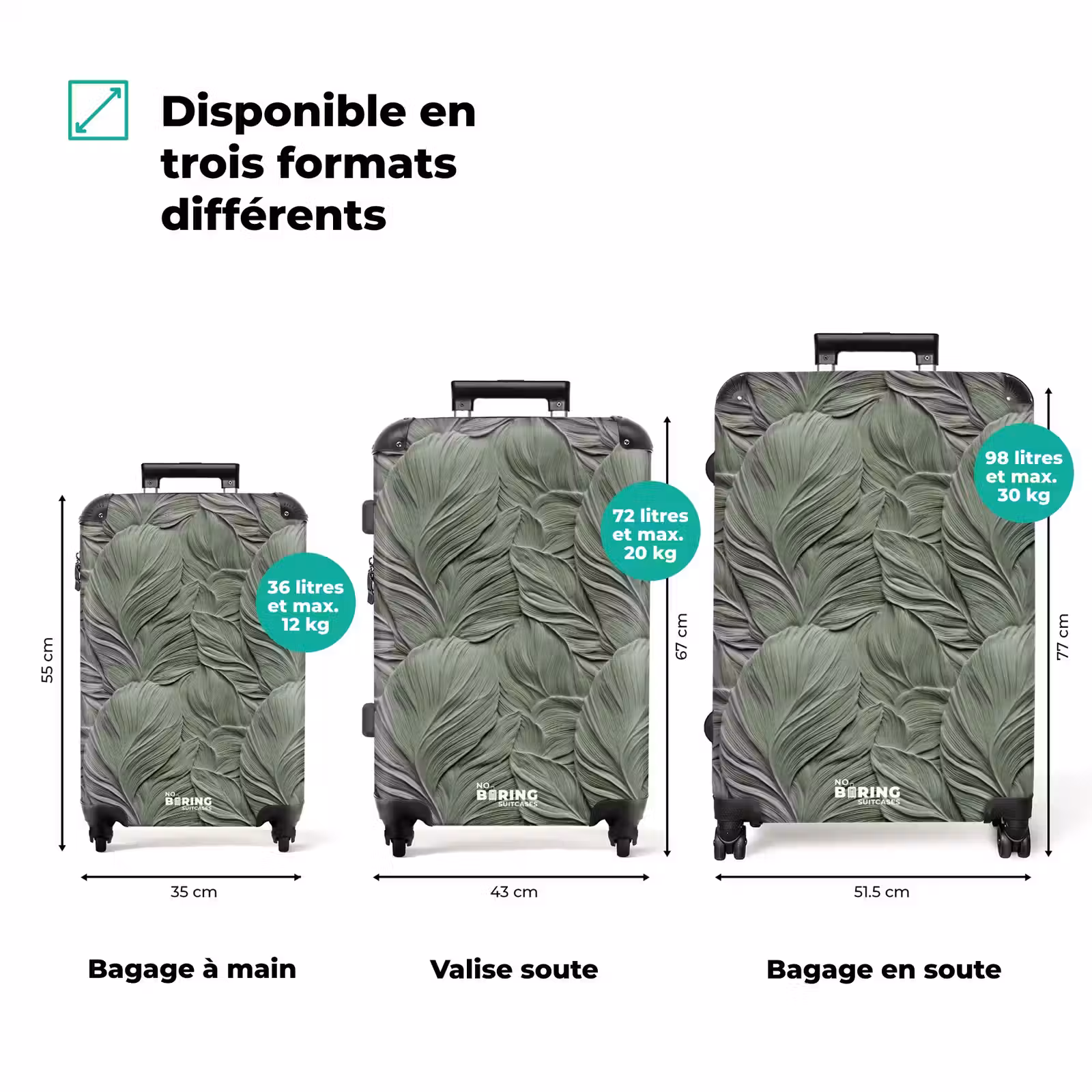 Valise - Feuilles - Texture - Vert — 1