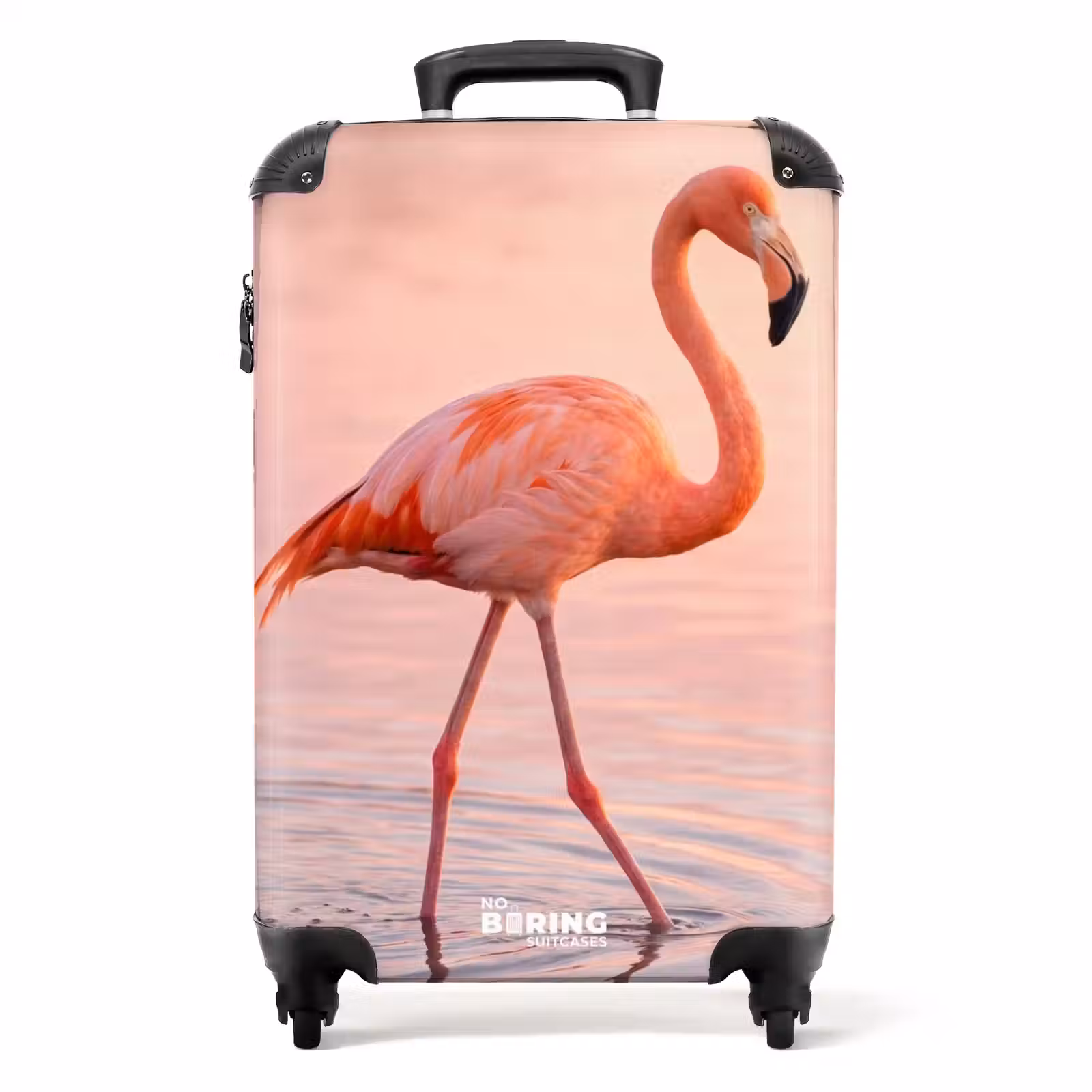 Valise - Flamant rose - Eau - Rose — 1