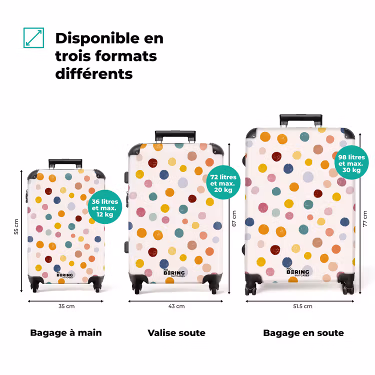 Valise - À pois - Discret - Coloré — 1