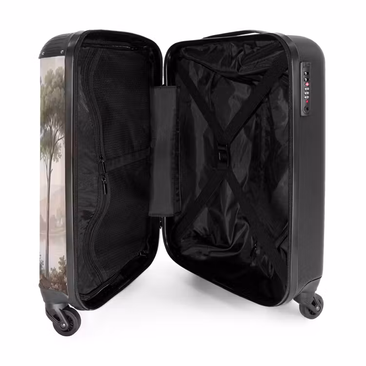 Valise - Arbres - Lac - Montagnes - Illustration — 5