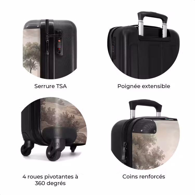 Valise - Arbres - Lac - Montagnes - Illustration — 8