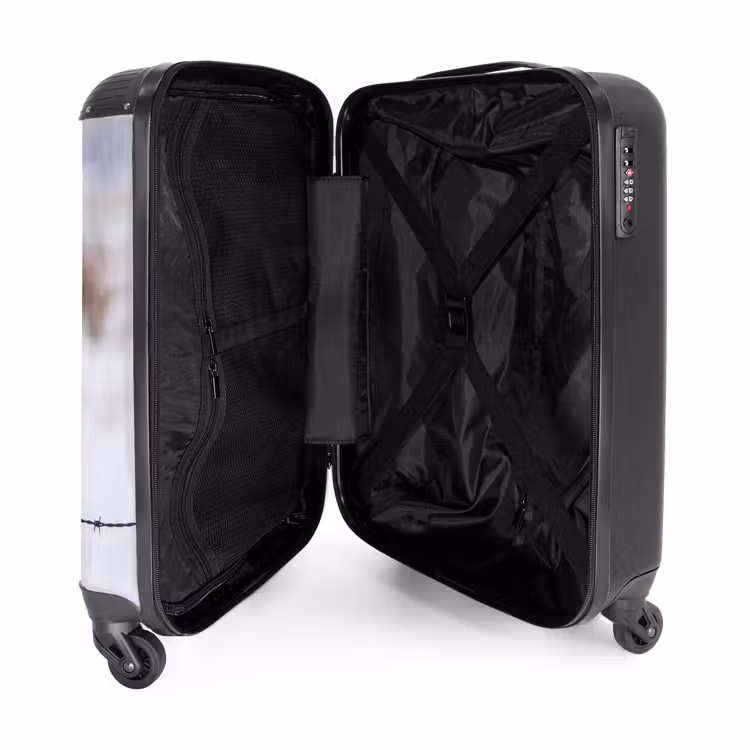 Valise - Chouette des neiges - Clôture - Neige - Blanc — 5