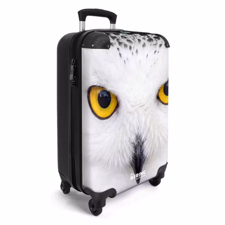 Valise - Chouette des neiges - Portrait - Jaune — 2