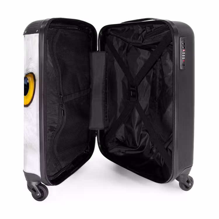 Valise - Chouette des neiges - Portrait - Jaune — 5