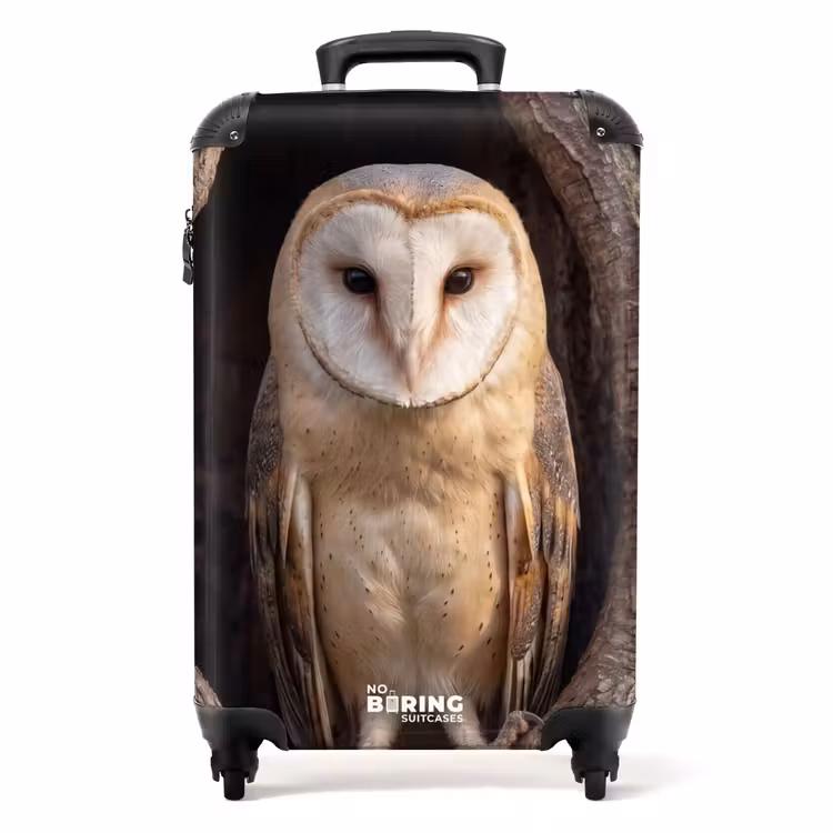 Valise - Chouette effraie - Arbre - Nature - Marron — 1