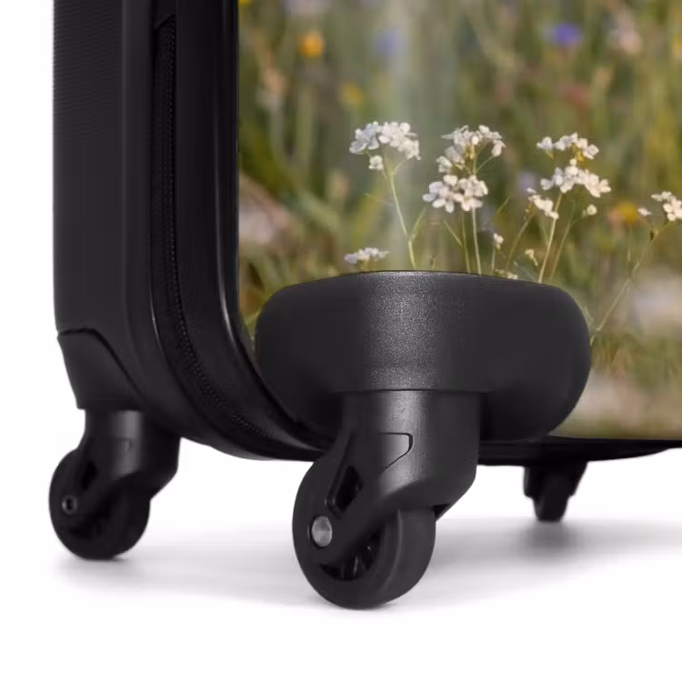Valise - Cigogne - Fleurs - Prairie - Coloré — 7