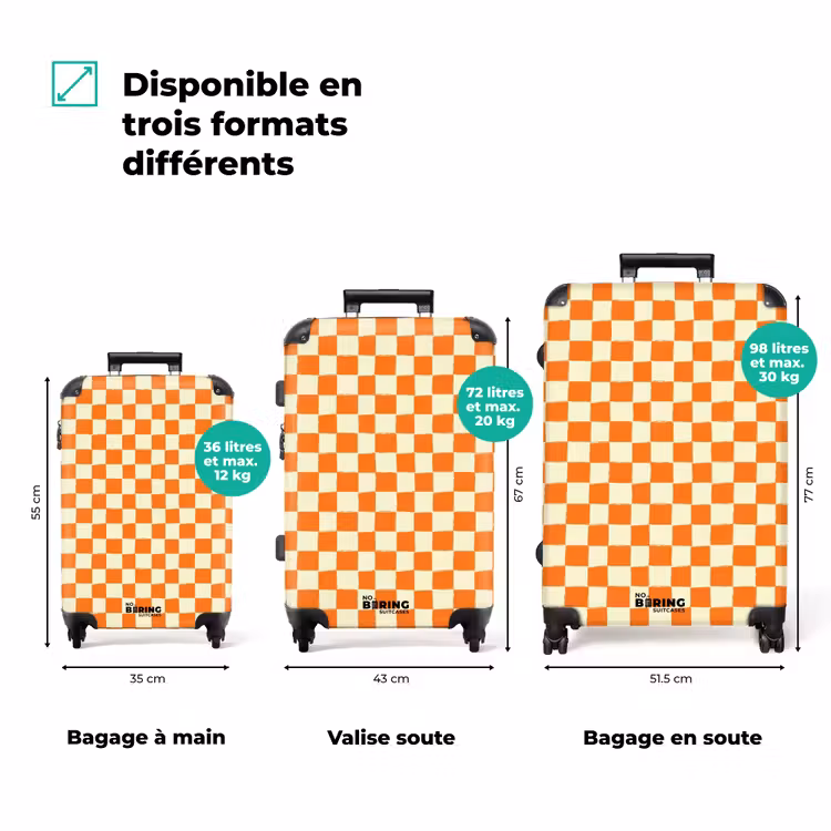 Valise - Échecs - Motif - Orange — 1