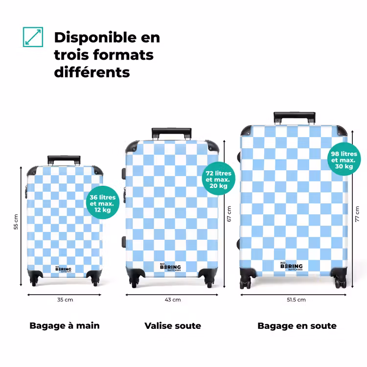 Valise - Échiquier - Classique - Bleu — 1