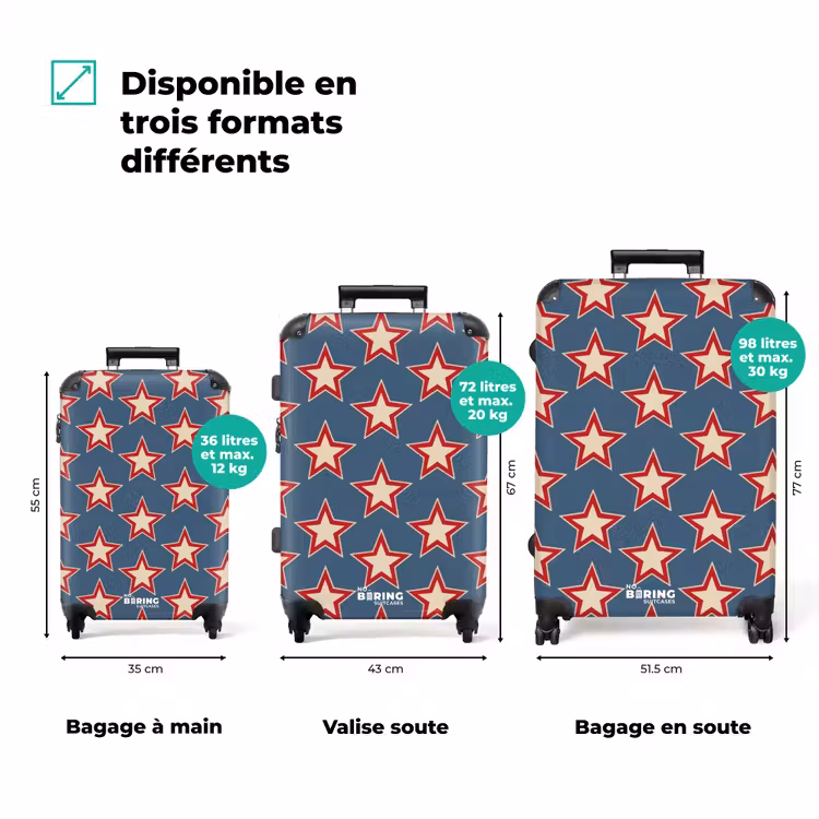 Valise - Étoile - Classique - Bleu — 1