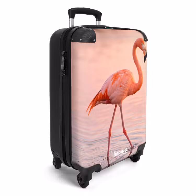 Valise - Flamant rose - Eau - Rose — 2