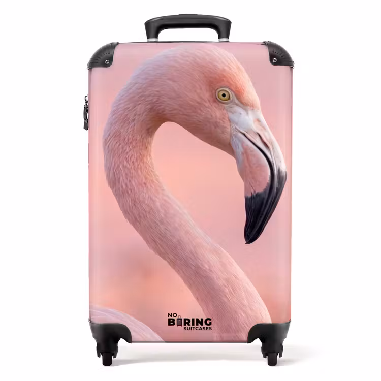 Valise - Flamant rose - Portrait - Rose — 1