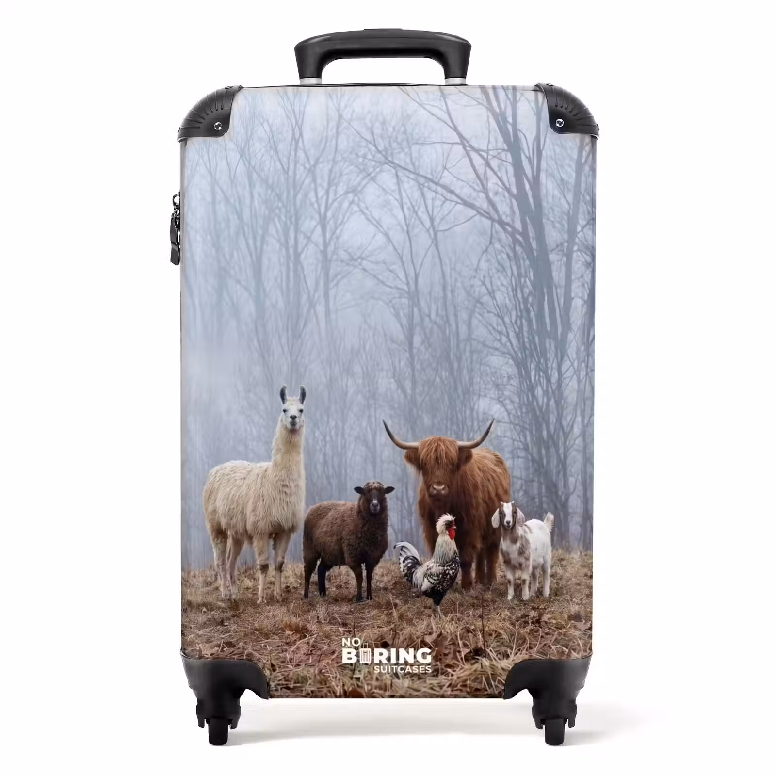 Valise - Animaux de la ferme - Groupe - Brouillard - Nature - Rustique — 1