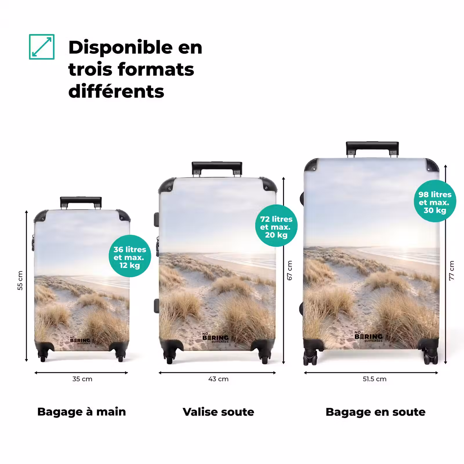 Valise - Dunes - Plage - Beige — 1