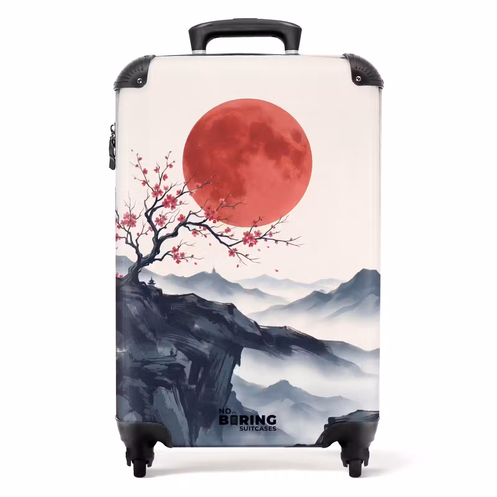Valise - Fleur de cerisier - Oriental - Rouge — 1