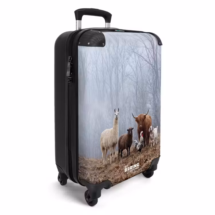 Valise - Animaux de la ferme - Groupe - Brouillard - Nature - Rustique — 2