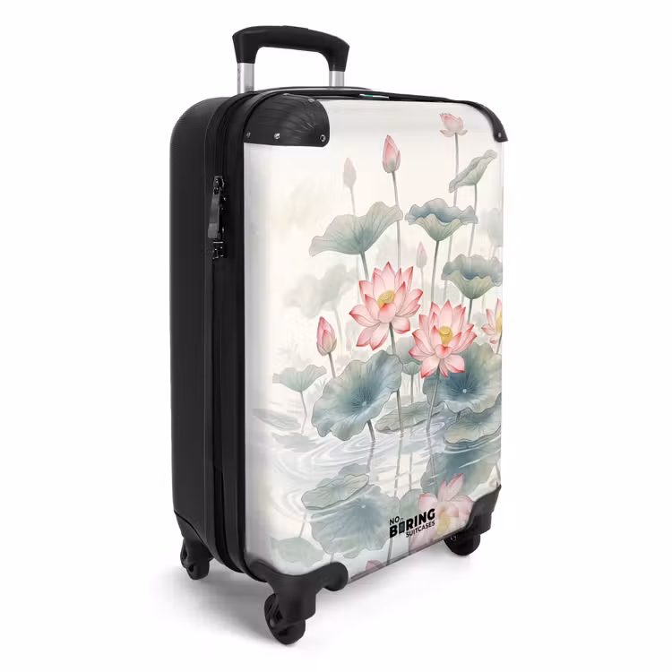 Valise - Aquarelle - Fleurs de lotus - Coloré — 2