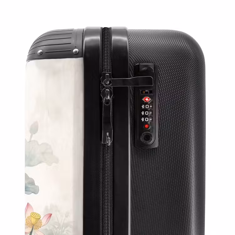 Valise - Aquarelle - Fleurs de lotus - Coloré — 6