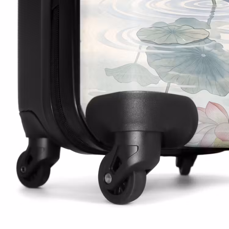 Valise - Aquarelle - Fleurs de lotus - Coloré — 7