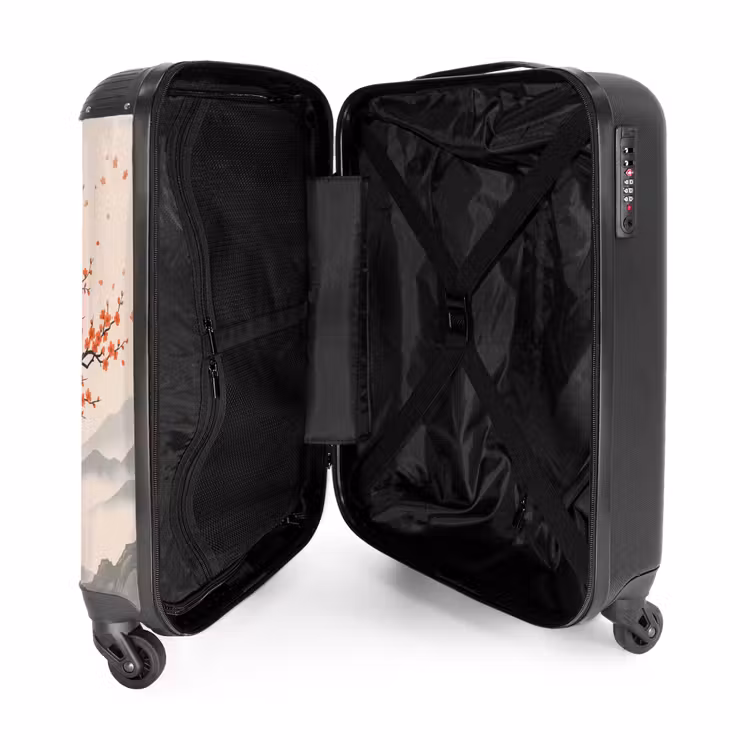 Valise - Asiatique - Fleur - Rouge — 5