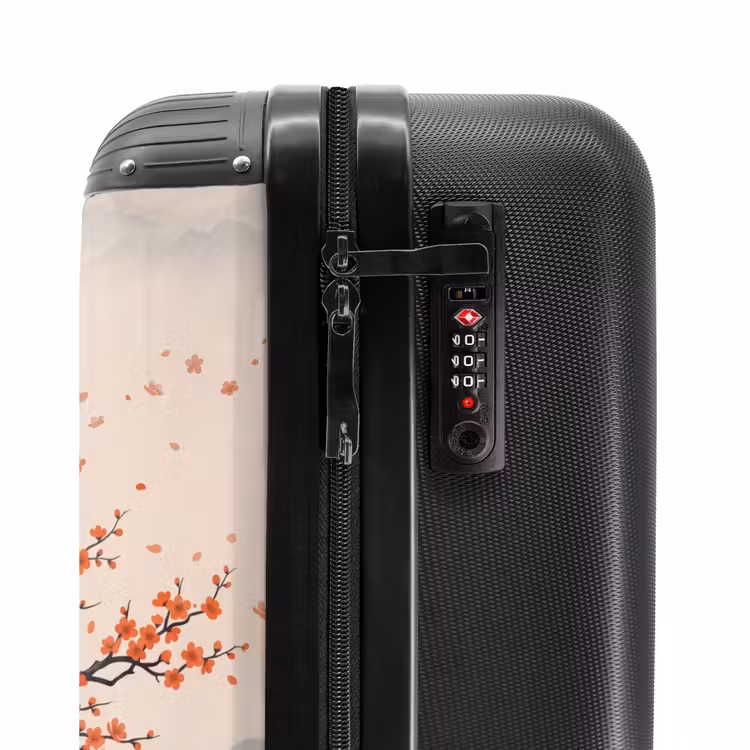 Valise - Asiatique - Fleur - Rouge — 6