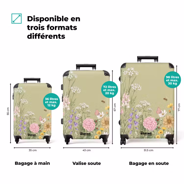 Valise - Botanique - Fleurs - Coloré — 1