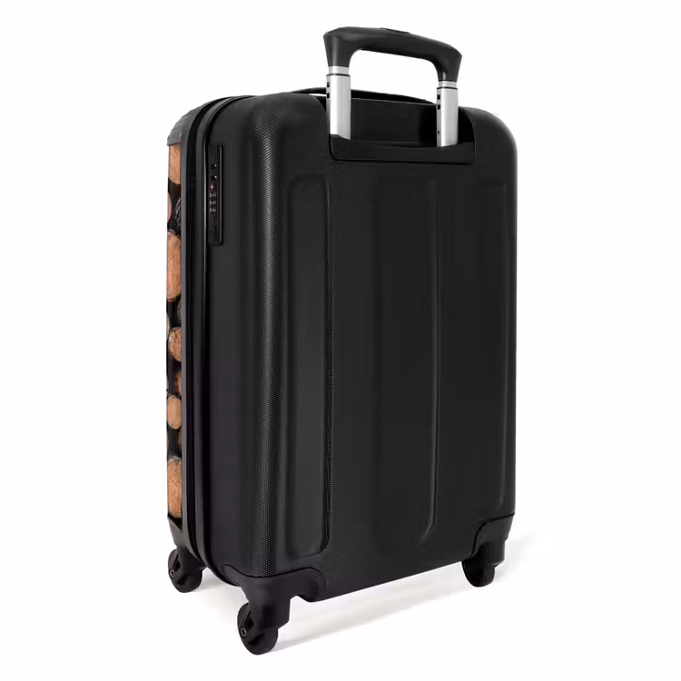 Valise - Bûches - Texture - Motif - Marron - Rustique — 4