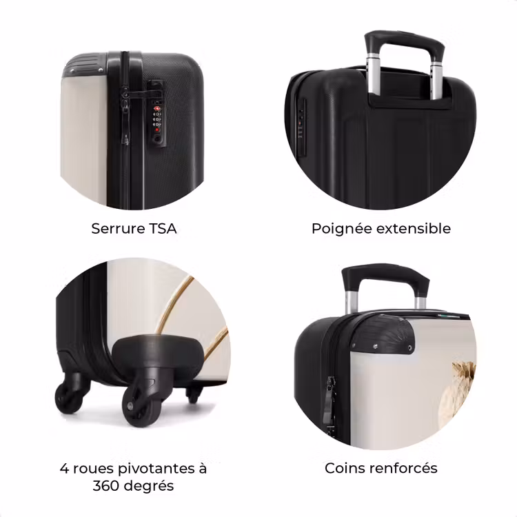 Valise - Bulbes de pavot - Fleurs séchées - Minimaliste - Beige - Apaisant — 8