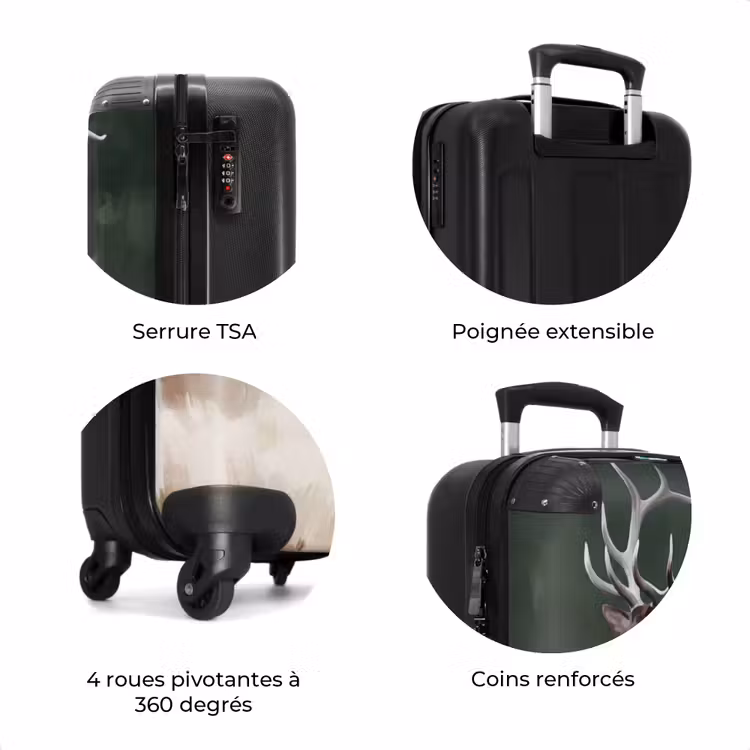 Valise - Cerf élaphe - Bois - Peinture - Rustique — 8