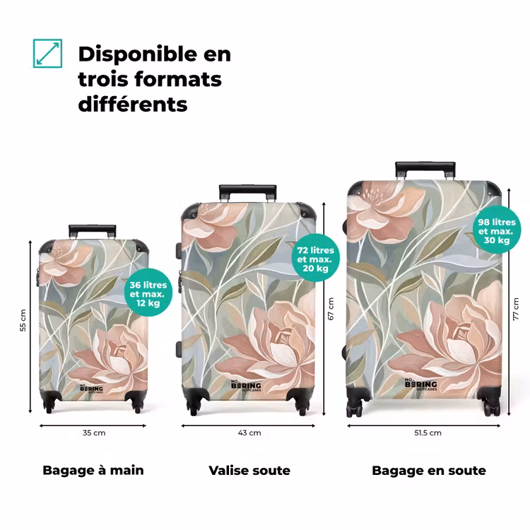 Valise - Élégant - Romantique - Rose — 1