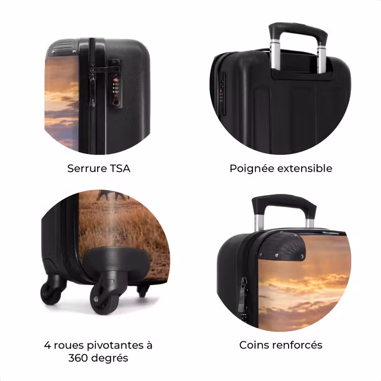 Valise - Éléphants - Savane - Coucher de soleil - Afrique - Chaleur — 8
