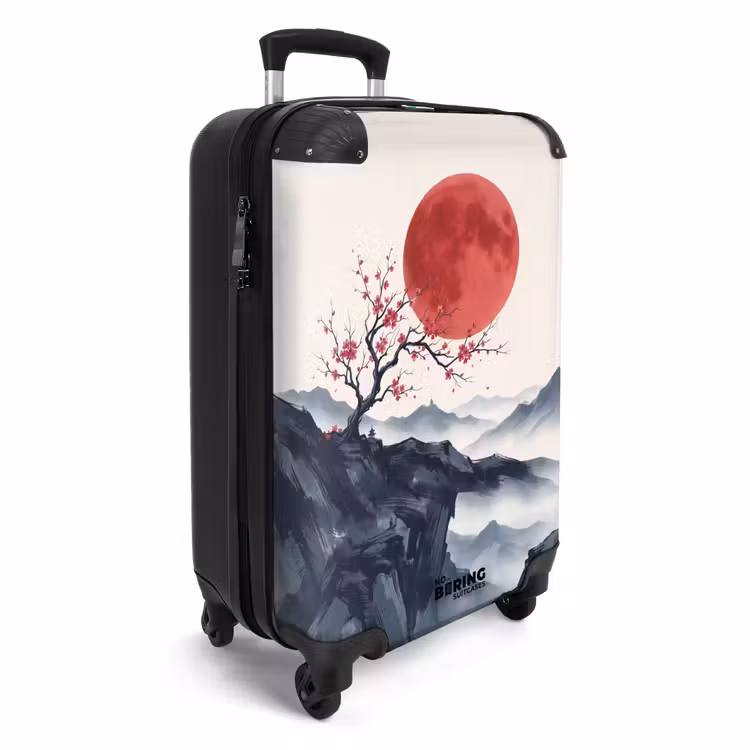 Valise - Fleur de cerisier - Oriental - Rouge — 2