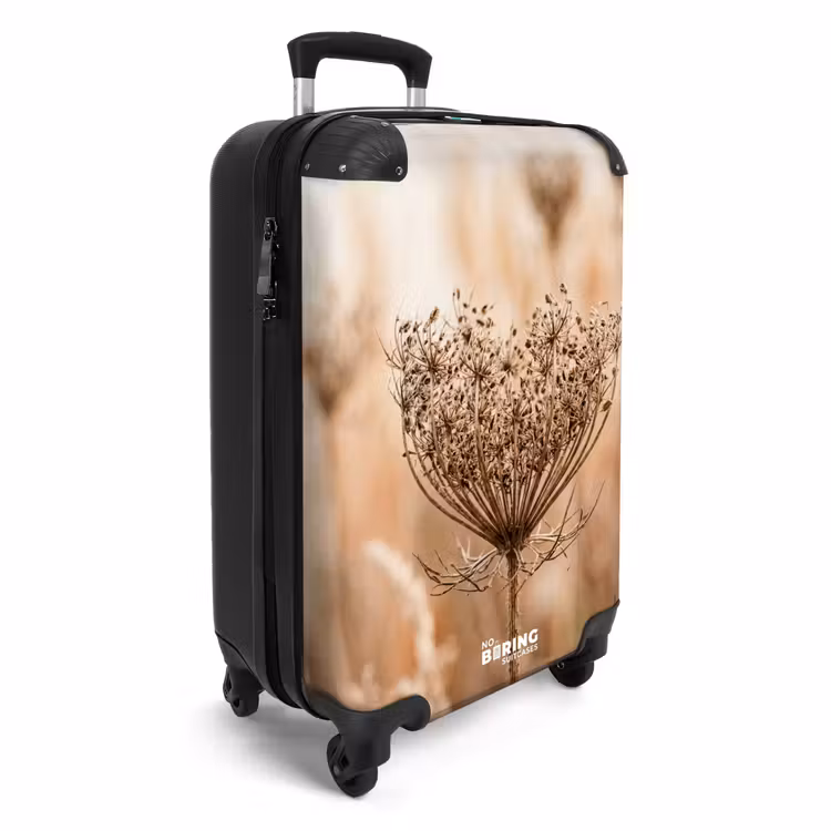 Valise - Fleur d'écran - Fleur séchée - Hiver - Beige - Minimaliste — 2