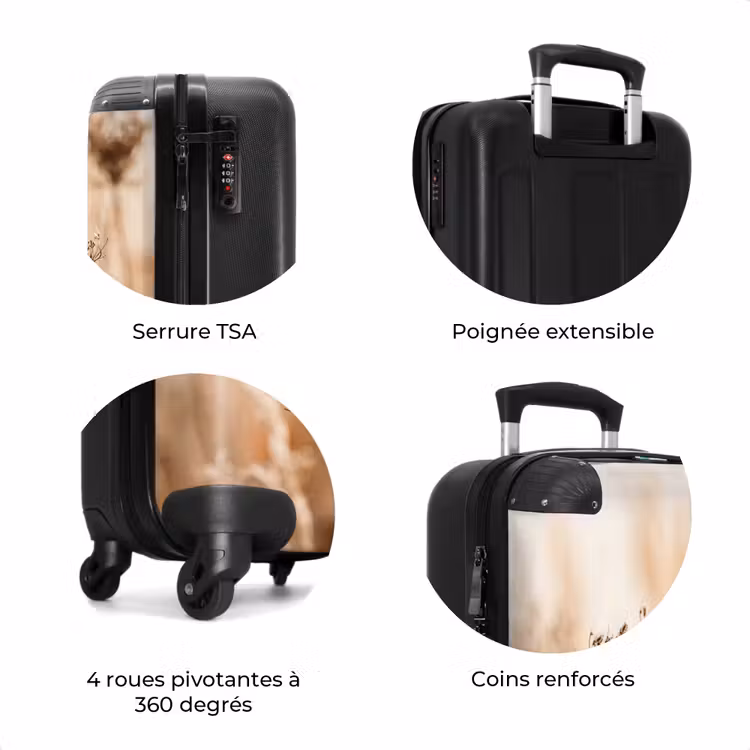 Valise - Fleur d'écran - Fleur séchée - Hiver - Beige - Minimaliste — 8