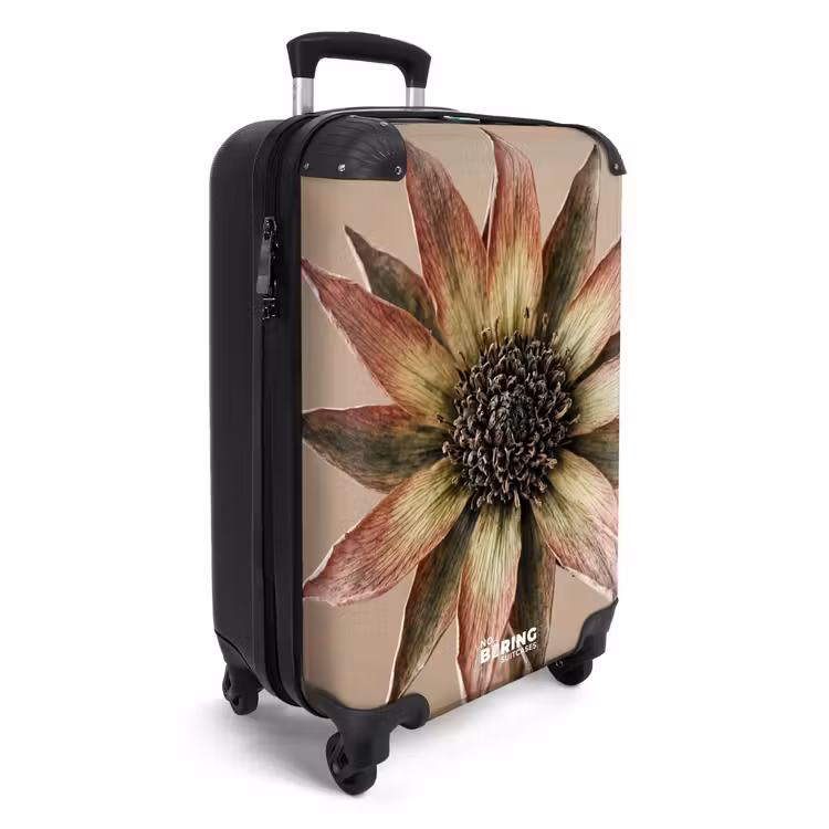 Valise - Fleur séchée - Protea - Vintage - Beige - Rustique — 2