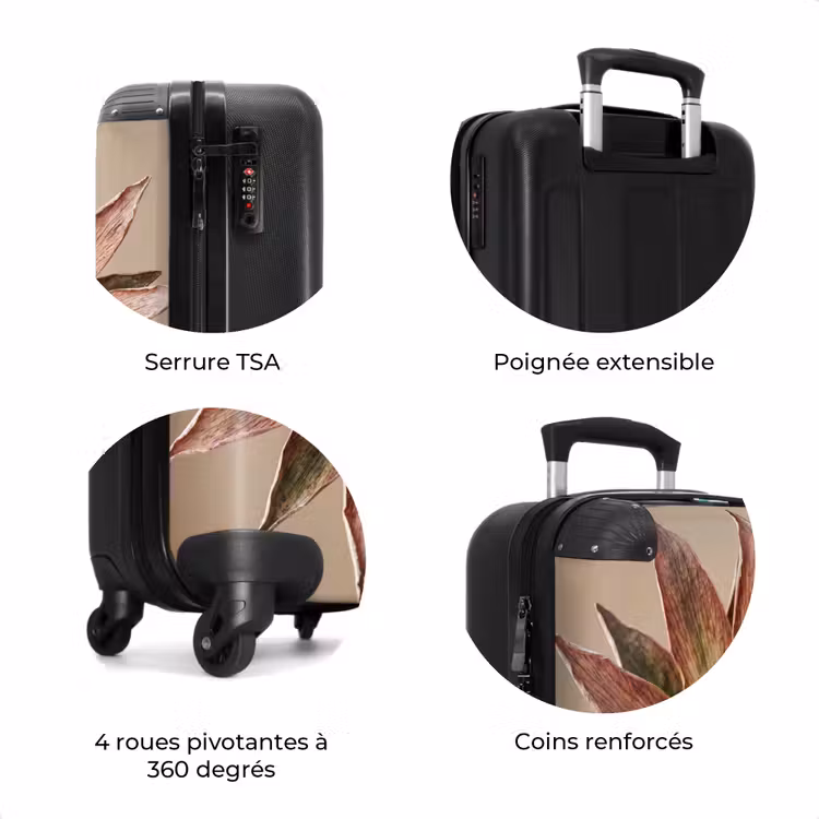 Valise - Fleur séchée - Protea - Vintage - Beige - Rustique — 8