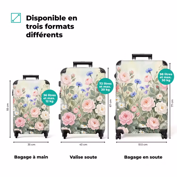 Valise - Fleurs - Jardin - Nature - Coloré — 1