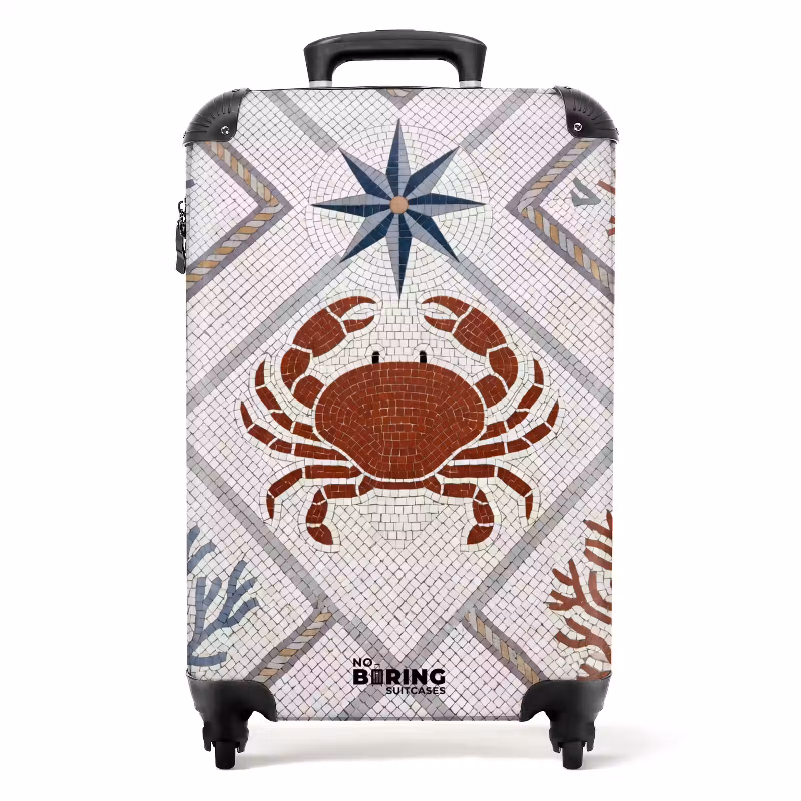 Valise - Animal - Mosaïque - Mer - Classique - Marron — 1