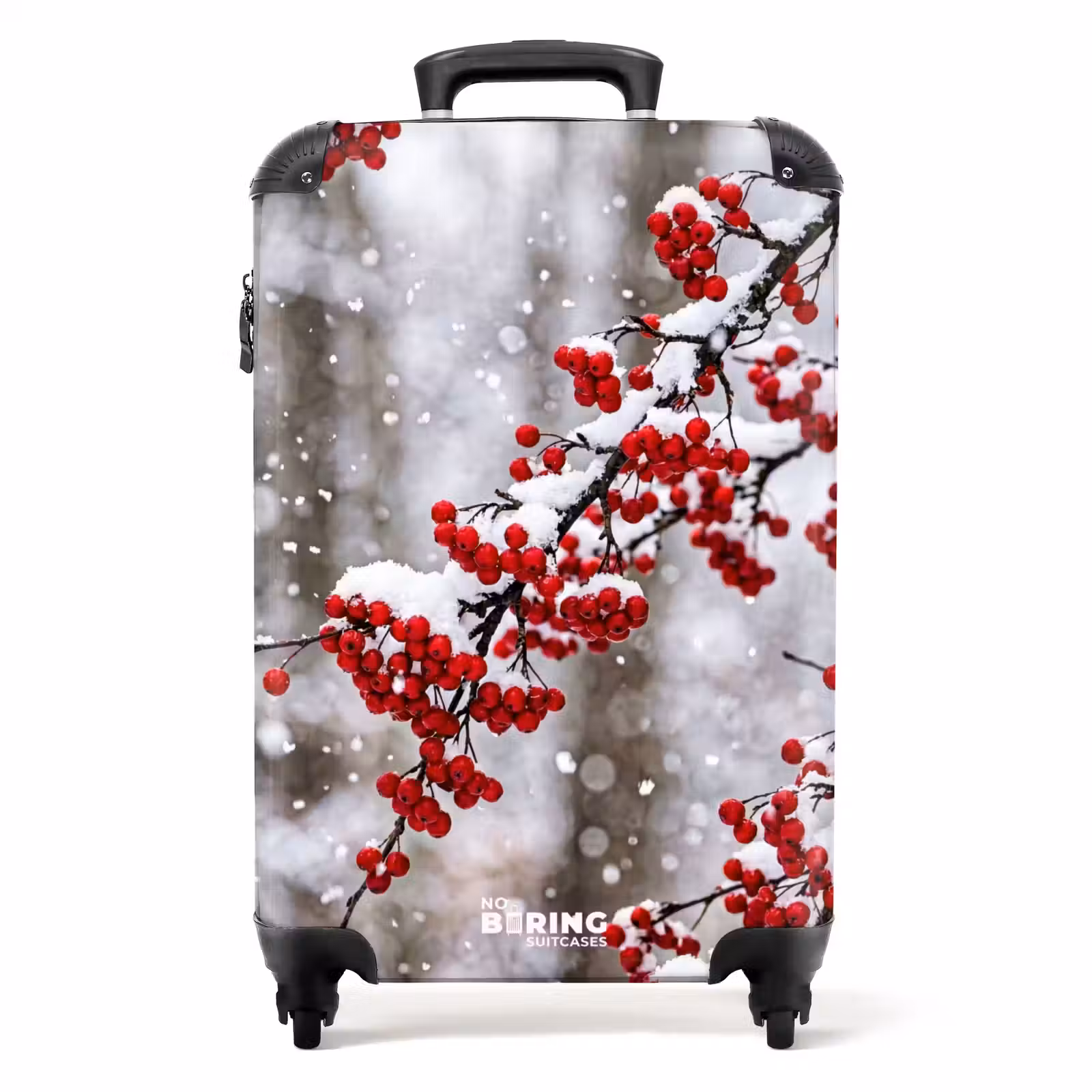Valise - Baies - Branches - Neige - Hiver - Coloré — 1