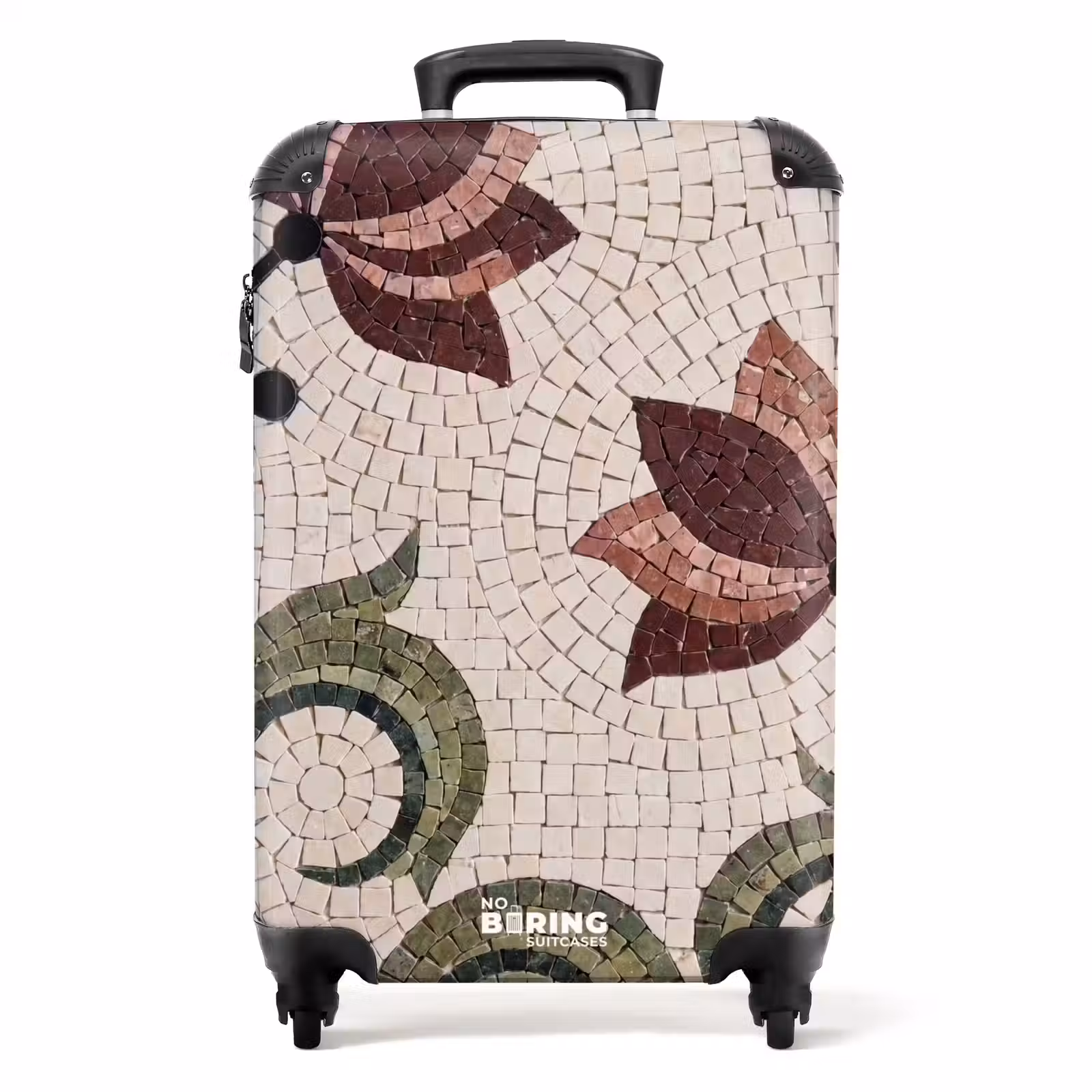 Valise - Fleurs - Mosaïque - Motif - Abstrait - Vert — 1