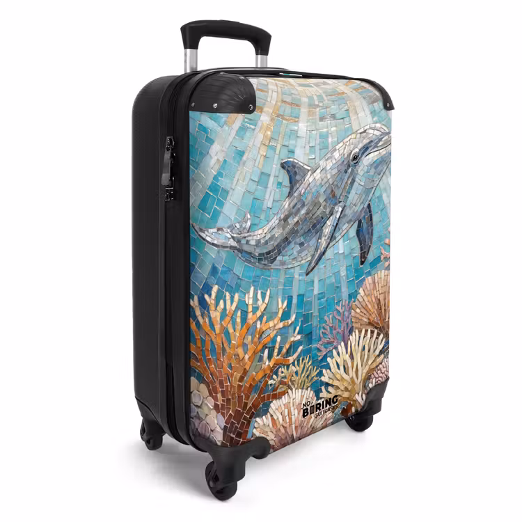 Valise - Animaux - Mosaïque - Océan - Corail - Bleu — 2