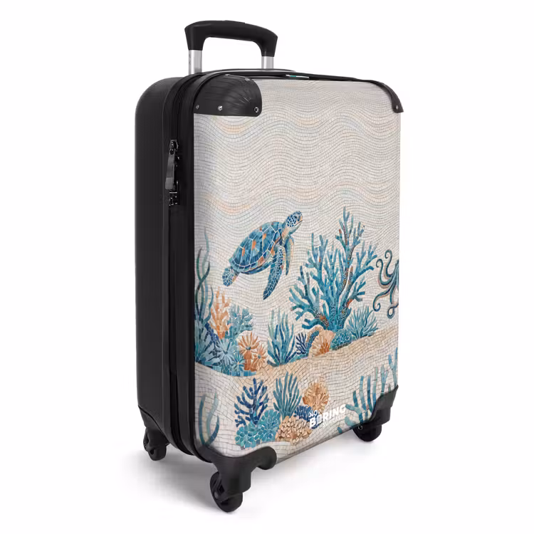 Valise - Animaux - Sous-marin - Nature - Mosaïque - Bleu — 2