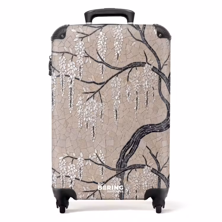 Valise - Arbre - Fleurs - Mosaïque - Art - Blanc — 1