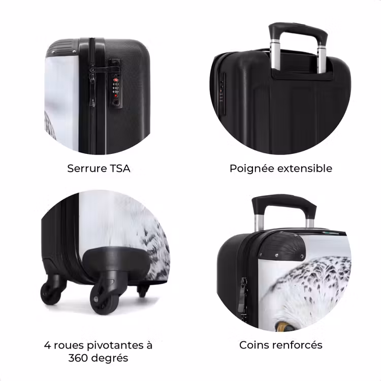 Valise - Chouette des neiges - Œil - Faune sauvage - Blanc — 8