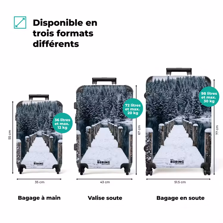 Valise - Embarcadère - Lac - Neige - Montagnes - Apaisant — 3