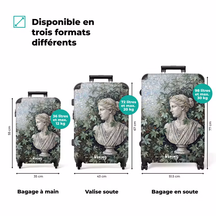 Valise - Femme - Classique - Mosaïque - Nature - Vert — 3
