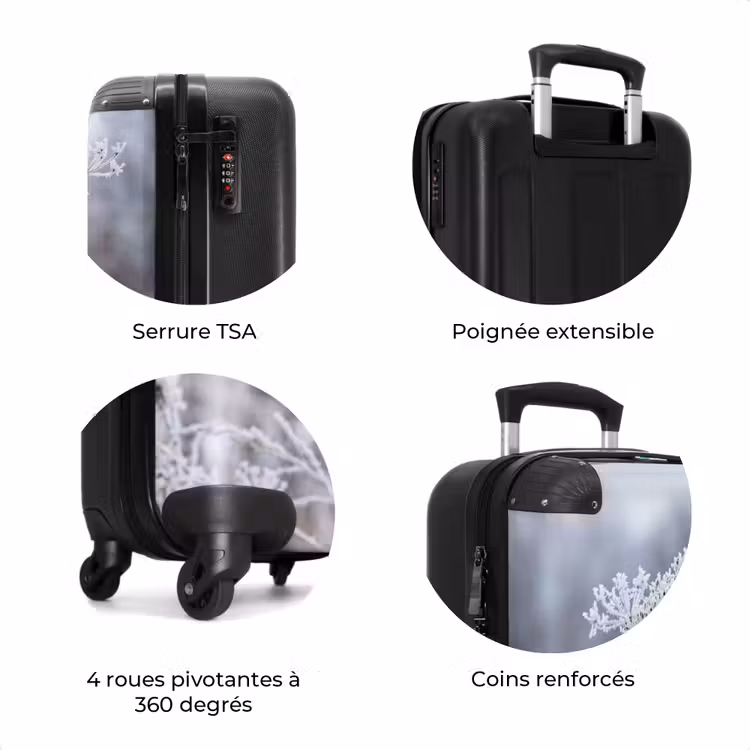Valise - Fleur d'écran - Mûre - Cristaux - Hiver - Délicate — 8