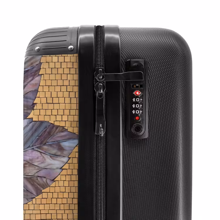 Valise - Fleurs - Mosaïque - Art - Moderne - Or — 6