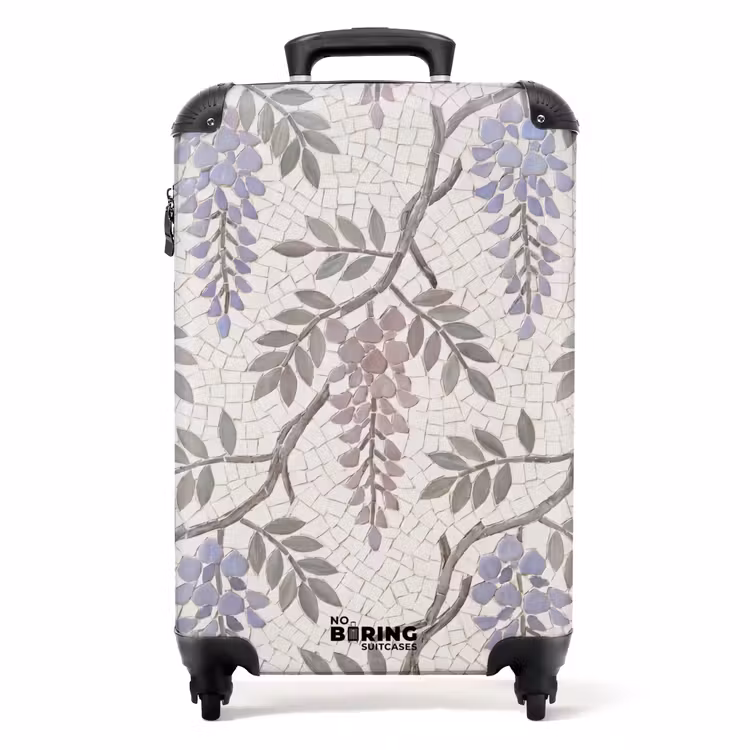 Valise - Fleurs - Mosaïque - Nature - Motif - Violet — 1